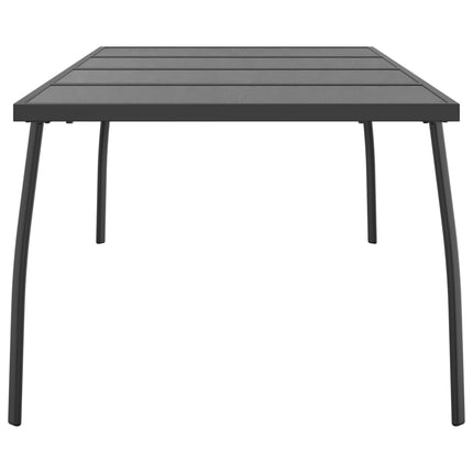 Tavolo da Giardino Antracite 200x100x72 cm Rete d'Acciaio