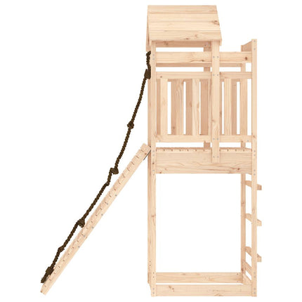 Casetta con Arrampicata in Legno Massello di Pino