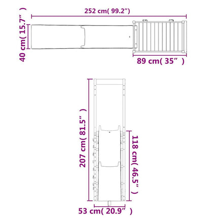 Set da Gioco da Esterno in Legno Massello di Douglas