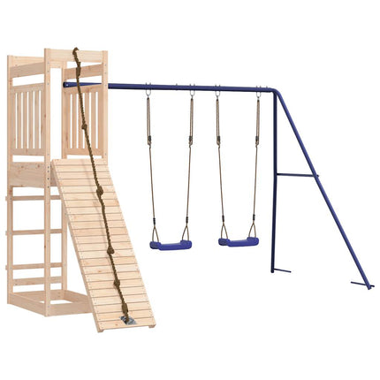 Set da Gioco da Esterno in Legno Massello di Pino