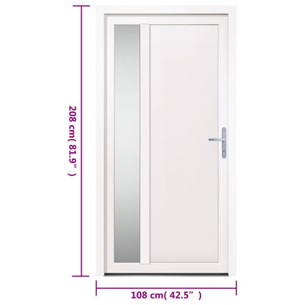 Porta Ingresso Bianca 108x208 cm in PVC