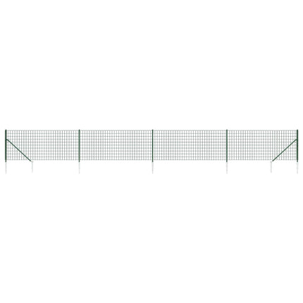 Recinzione Metallica con Picchetti Ancoraggio Verde 1x10 m