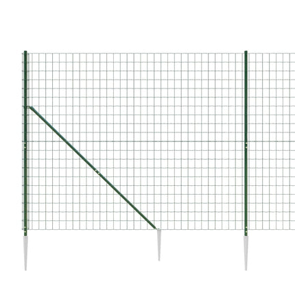 Recinzione Metallica con Picchetti Ancoraggio Verde 1,8x25 m