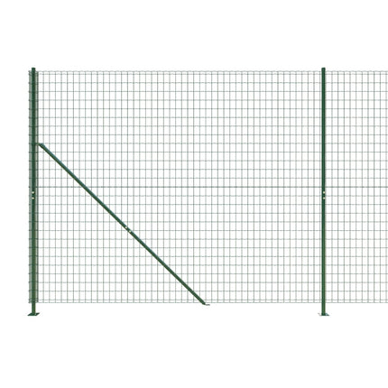 Recinzione Metallica con Flangia Verde 1,4x25 m