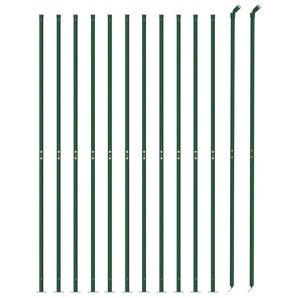 Recinzione Metallica con Flangia Verde 2x25 m