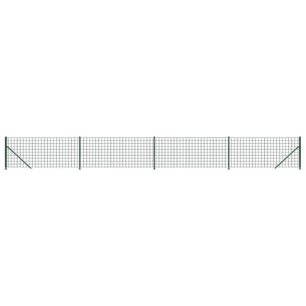 Recinzione Metallica con Flangia Verde 1,1x10 m