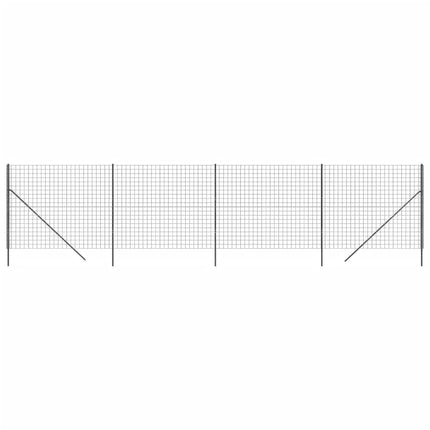 Recinzione Metallica Antracite 1,6x10 m in Acciaio Zincato