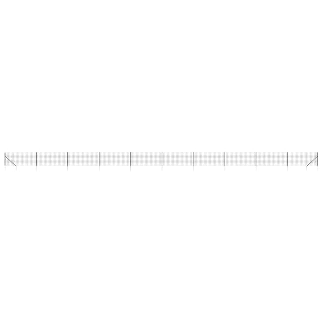 Recinzione Metallica con Picchetti Ancoraggio Antracite 1,1x25m