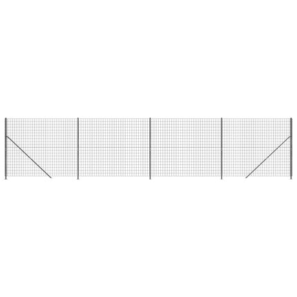 Recinzione Metallica con Flangia Antracite 1,4x10 m