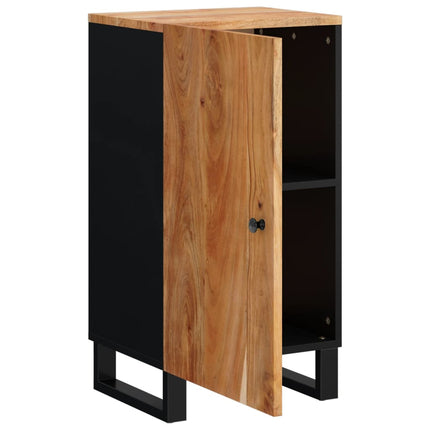 Credenza con Anta 40x31x75 cm in Legno Massello di Acacia