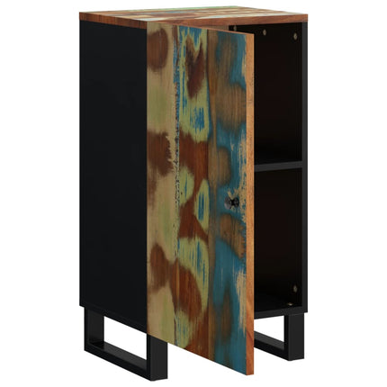 Credenza con Anta 40x31x75 cm in Legno Massello di Recupero
