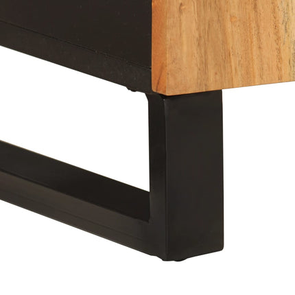 Credenza con 2 Ante 60x33x75 cm in Legno Massello di Acacia