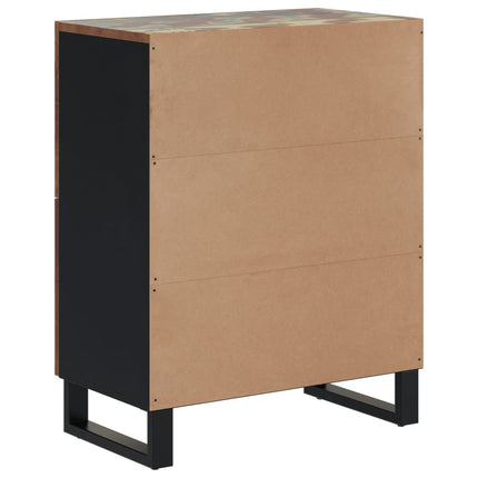 Credenza con 4 Ante 60x33x75 cm in Legno Massello di Recupero