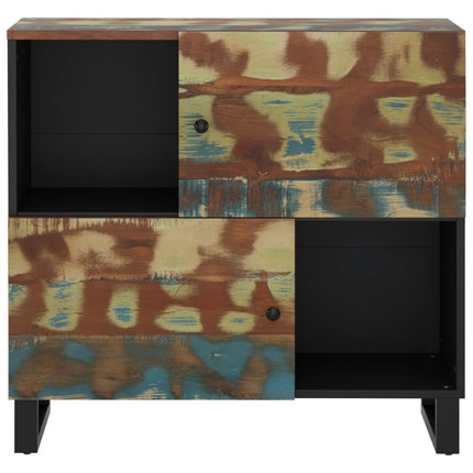 Credenza con 2 Ante 80x33x75 cm in Legno Massello di Recupero