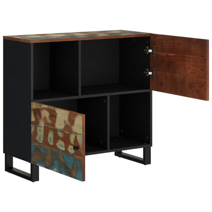 Credenza con 2 Ante 80x33x75 cm in Legno Massello di Recupero