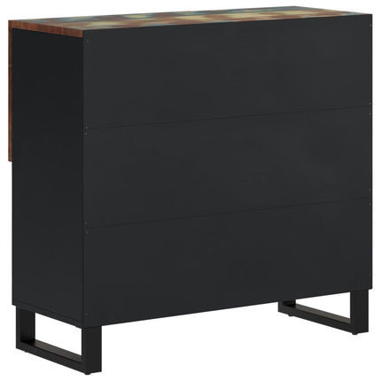 Credenza con 2 Ante 80x33x75 cm in Legno Massello di Recupero