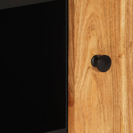 Credenza con 2 Ante 90x33x75 cm in Legno Massello di Acacia