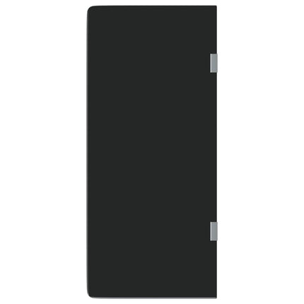 Schermo Orinatoio Parete Privacy Nero 90x40 cm Vetro Temperato