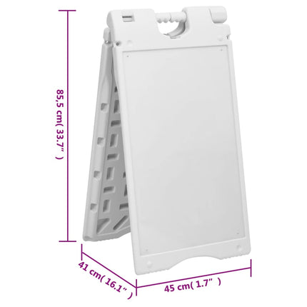 Lavagna da Marciapiede a Cavalletto Grigia 45x7x84,5 cm in HDPE