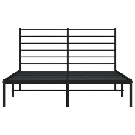 Giroletto con Testiera in Metallo Nero 120x190 cm