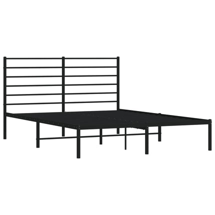 Giroletto con Testiera in Metallo Nero 120x200 cm