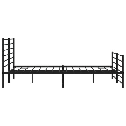 Giroletto senza Materaso con Pediera in Metallo Nero 180x200 cm