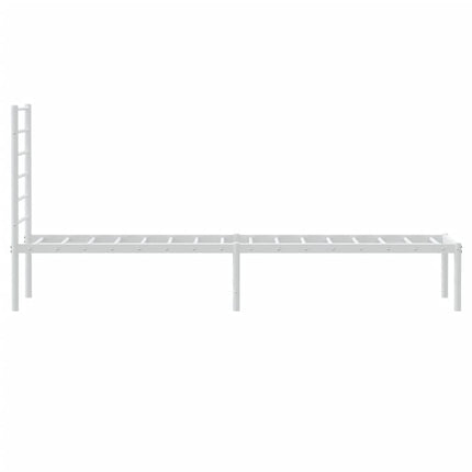 Giroletto senza Materaso con Testiera Metallo Bianco 75x190 cm