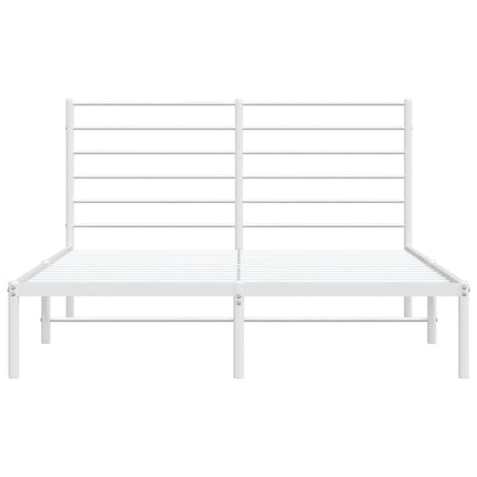 Giroletto con Testiera in Metallo Bianco 120x200 cm