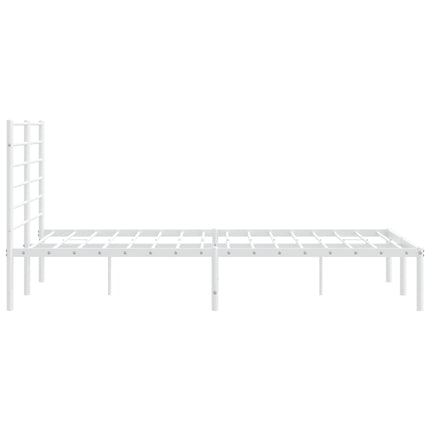 Giroletto con Testiera in Metallo Bianco 120x200 cm