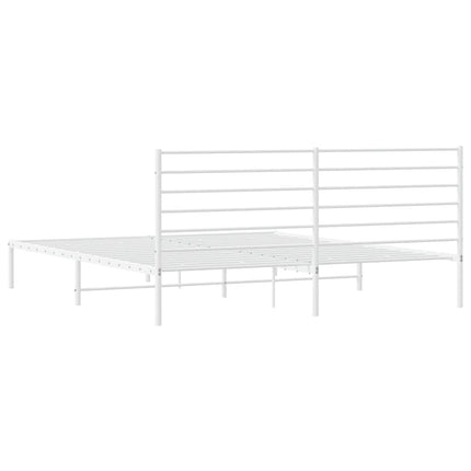 Giroletto con Testiera Metallo Bianco 183x213 cm