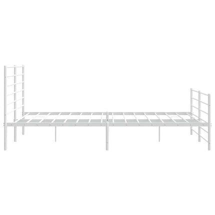Giroletto con Testiera e Pediera Metallo Bianco 183x213 cm