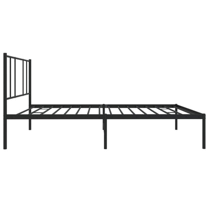 Giroletto con Testiera in Metallo Nero 90x200 cm