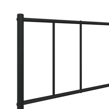 Giroletto con Testiera Metallo Nero 100x200 cm