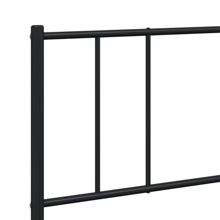 Giroletto con Testiera e Pediera Metallo Nero 183x213 cm