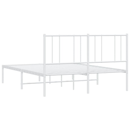 Giroletto con Testiera in Metallo Bianco 120x200 cm