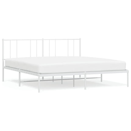Giroletto con Testiera Metallo Bianco 183x213 cm