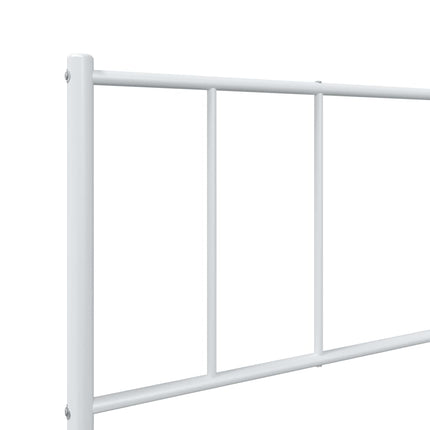 Giroletto con Testiera e Pediera Metallo Bianco 90x190 cm