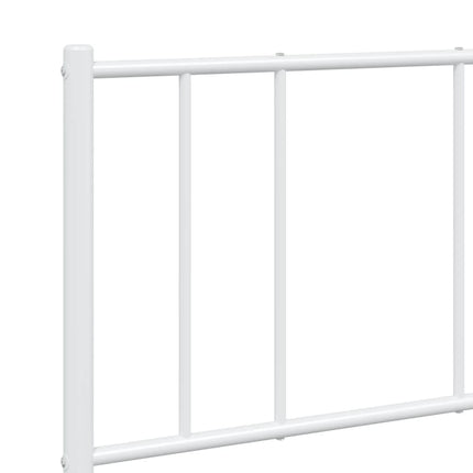 Giroletto con Testiera e Pediera Metallo Bianco 140x190 cm