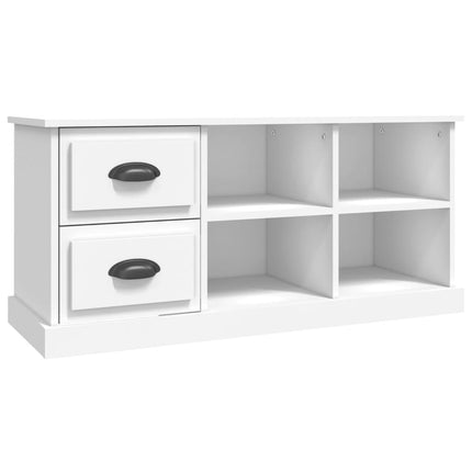 Mobile Porta TV Bianco 102x35,5x47,5 cm in Legno Multistrato