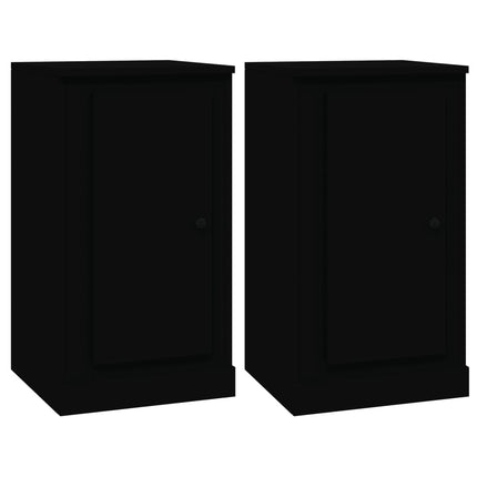 Credenze 2 pz Nere 37,5x35,5x67,5 cm in Legno Multistrato