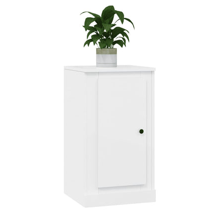 Credenza Bianco Lucido 37,5x35,5x67,5 cm in Legno Multistrato