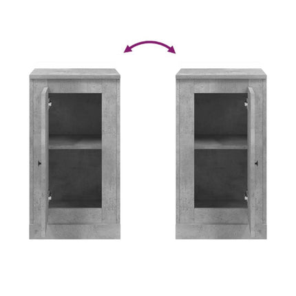 Credenza Grigio Cemento 37,5x35,5x67,5 cm in Legno Multistrato