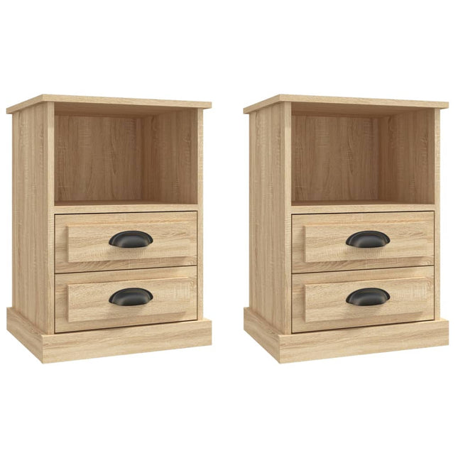 Comodini 2 pz Rovere Sonoma 43x36x60 cm