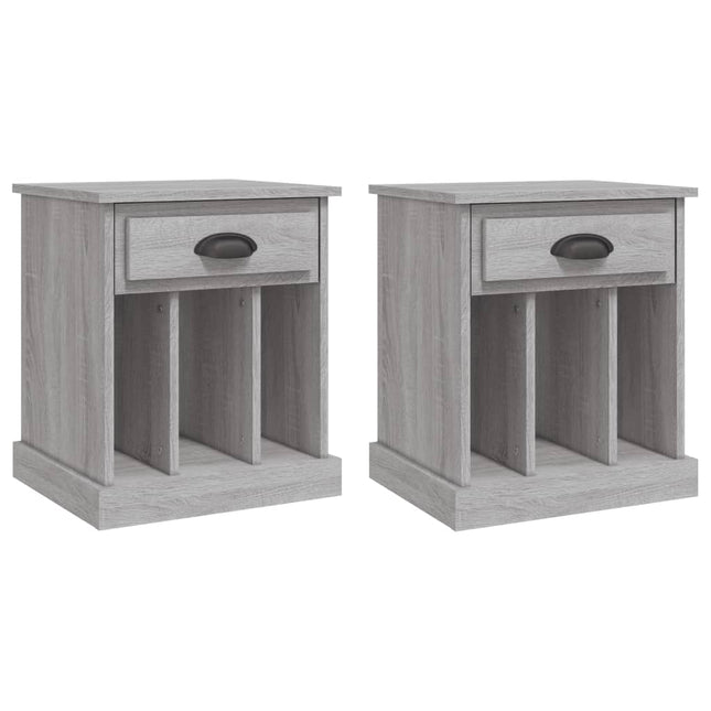 Comodini 2 pz Grigio Sonoma 43x36x50 cm