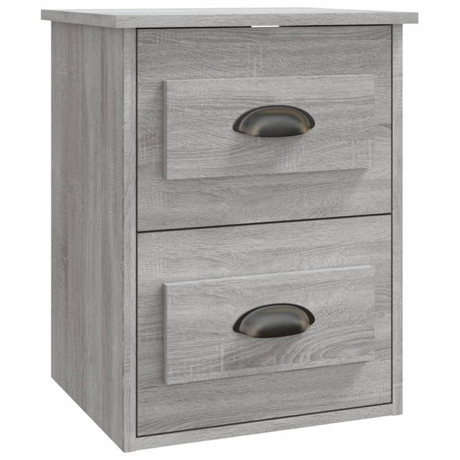 Comodino a Parete Grigio Sonoma 41,5x36x53 cm