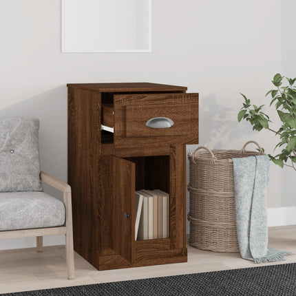 Mobiletto Cassetto Rovere Marrone 40x50x75cm Legno Multistrato