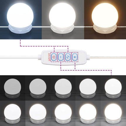 Toeletta con LED Bianca 90x50x132,5 cm Legno Multistrato