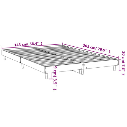 Giroletto senza Materasso Rovere Fumo 140x200 cm in Truciolato
