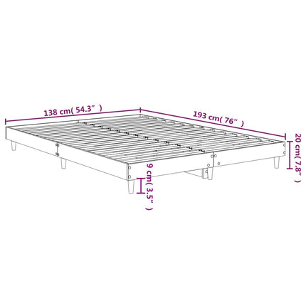 Giroletto Nero 135x190 cm in Legno Multistrato