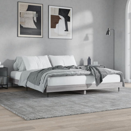 Giroletto senza Materasso Grigio Sonoma 160x200 cm Truciolato